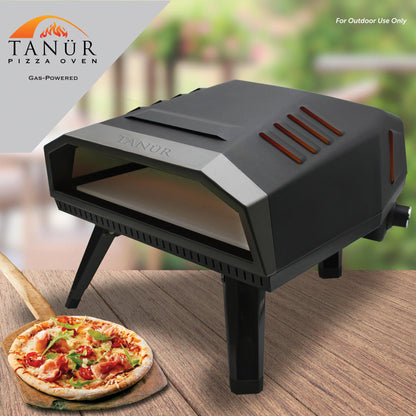 Flame King- Outdoor Portable 12-inch Propane Pizza Oven Gas With Stone