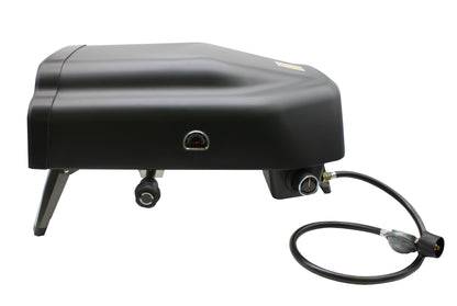 Flame King- Outdoor Portable 14-inch Propane Pizza Oven Gas 360 Degree Rotating Stone
