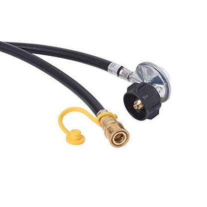 Flame King- Propane Regulator Hose with Quick Connect - 12 feet
