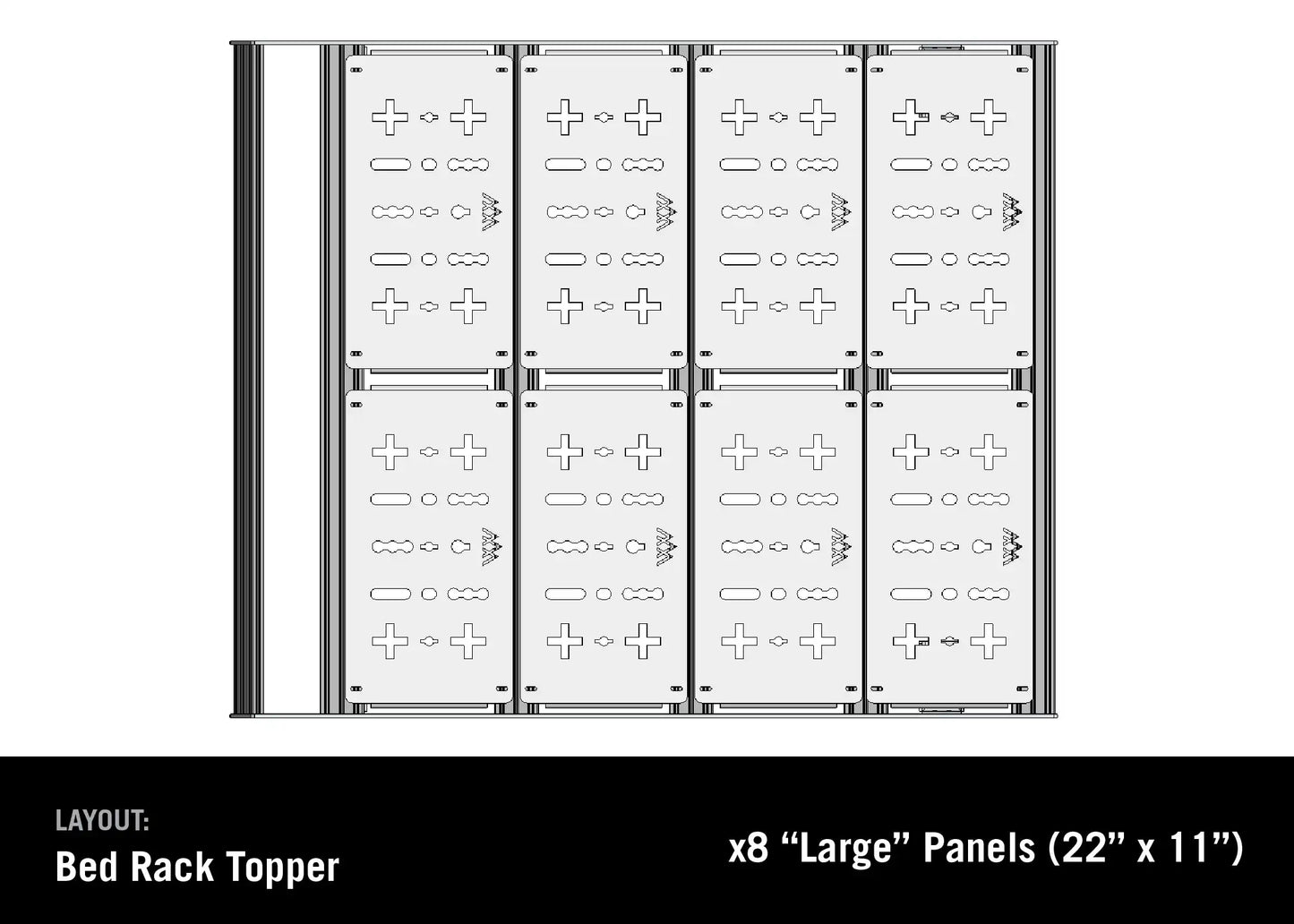 Backwoods Adventure Mods- Jeep Gladiator Bed Rack - DRIFTR Topper (Add-on)