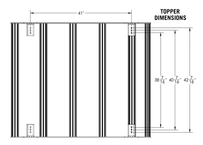 Backwoods Adventure Mods- Jeep Gladiator Bed Rack - DRIFTR Topper (Add-on)