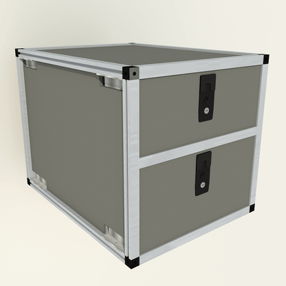 Goose Gear- Jeep Wrangler JK 2007-2018 2 Door - Double Drawer Module 19 3/16" Wide x 28" Depth