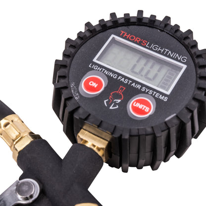 Thor's Lightning Air Systems- Digital Tire Pressure Gauge Single Tire Deflator Hose Kit