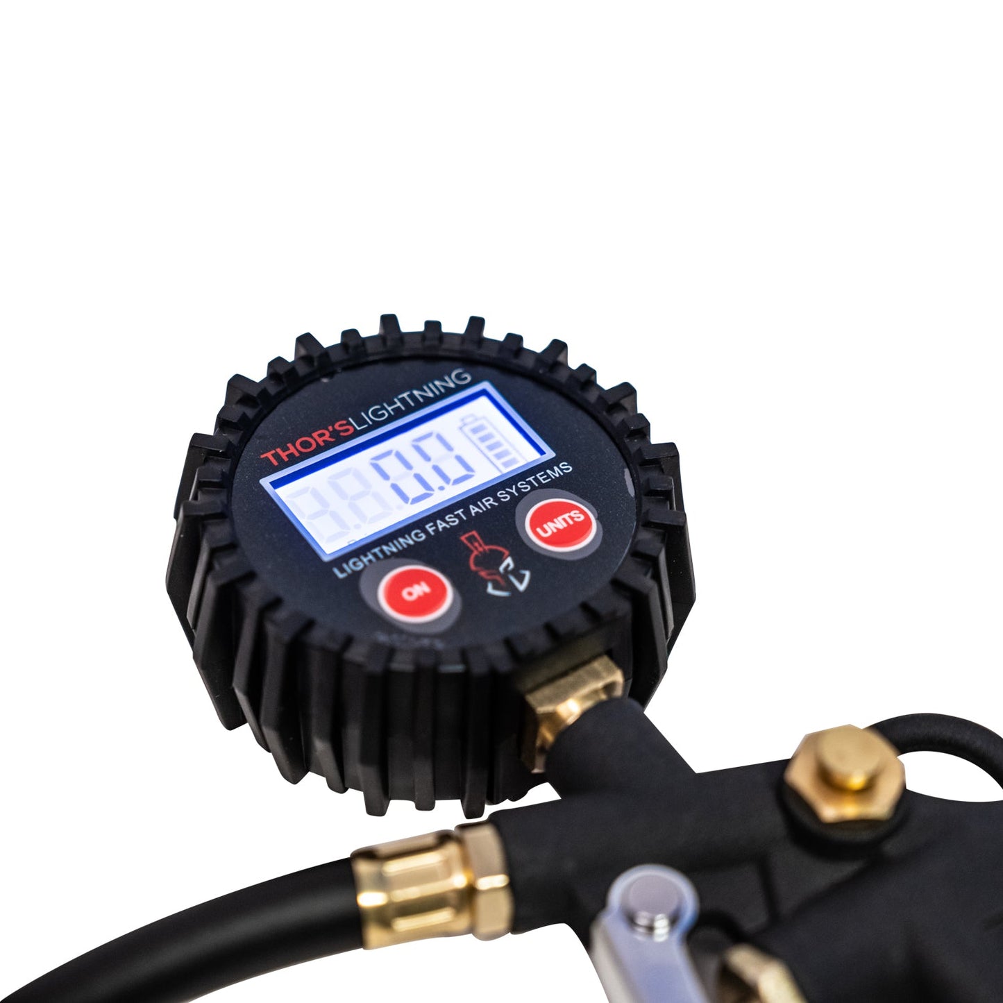 Thor's Lightning Air Systems- Digital Tire Pressure Gauge Single Tire Deflator Hose Kit