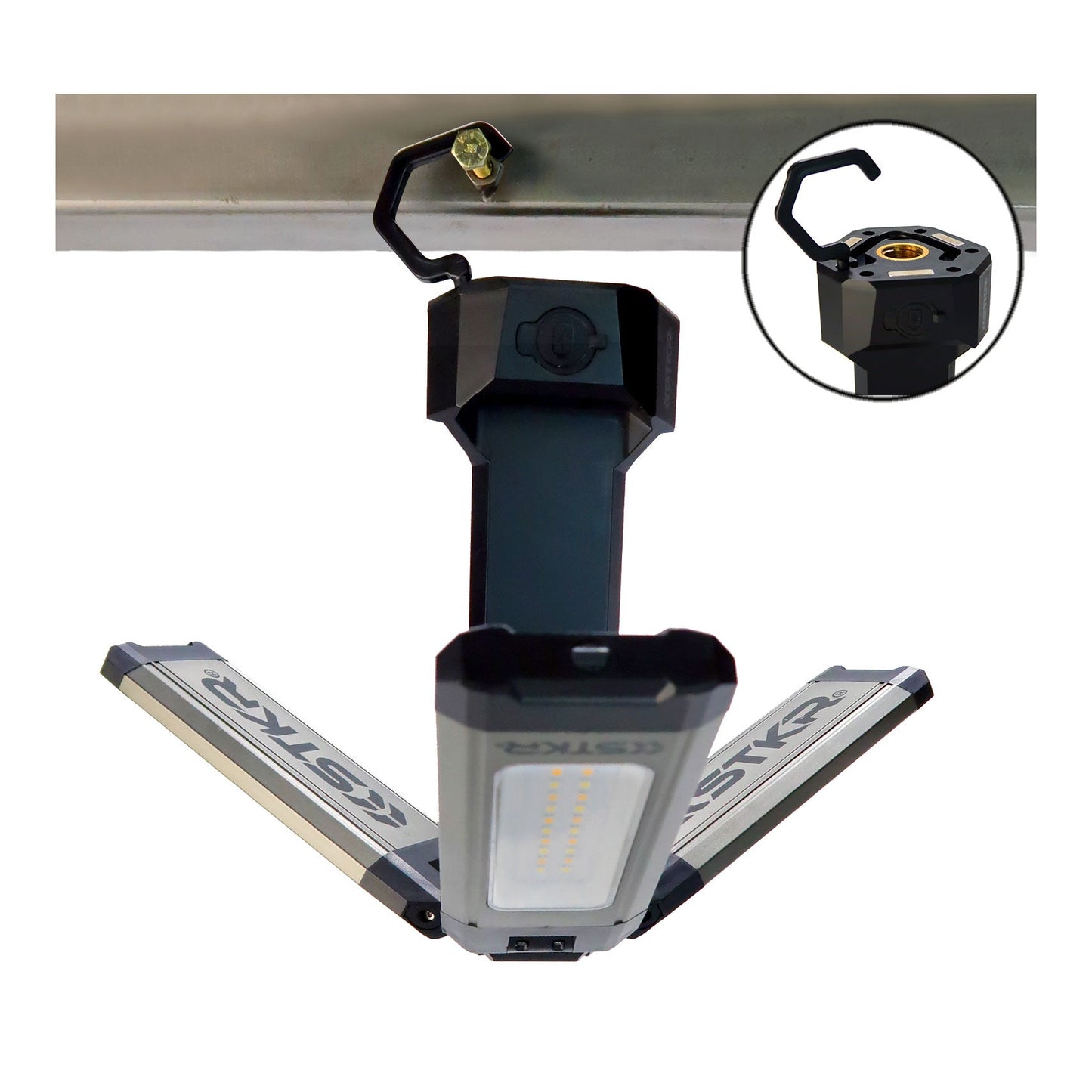 STKR- TRi-Mobile Work Light with Tripod -  Portable Rechargeable Shoplight